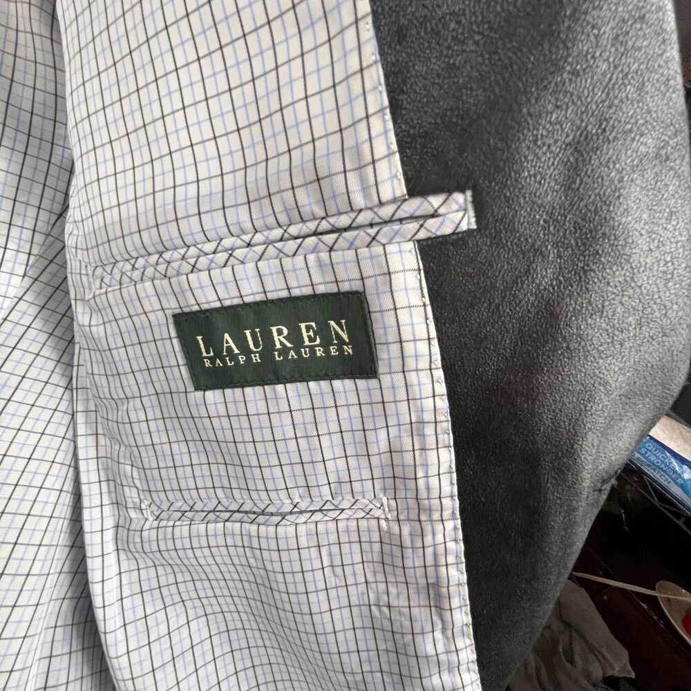 Lauren Ralph Lauren Blazer Mens 42R Black Two Button Sport Coat Jacket New Tags - Picture 4 of 14